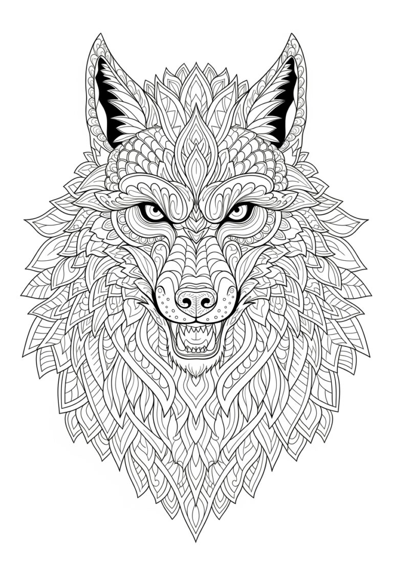 Scary Werewolf Coloring Page