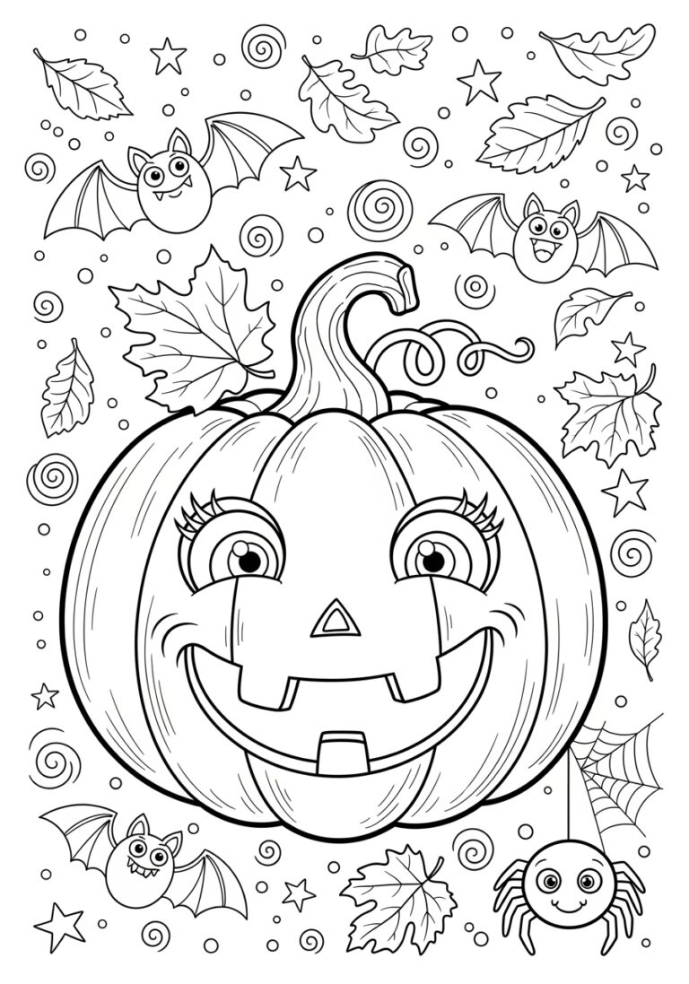 Silly Pumpkin Coloring Page