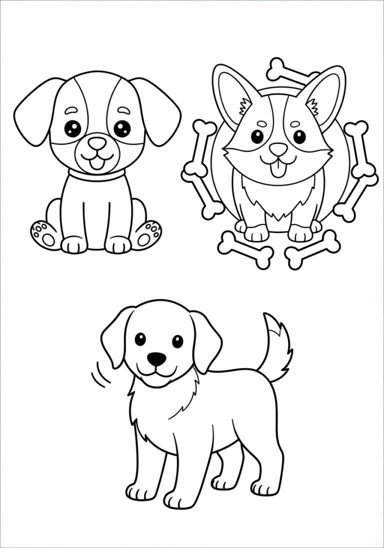 Simple Dog Coloring Page