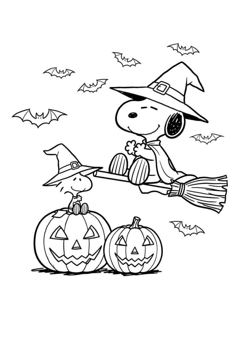 Snoopy Halloween Coloring Page
