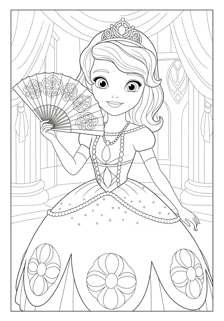 Sofia the First Coloring Page Amber