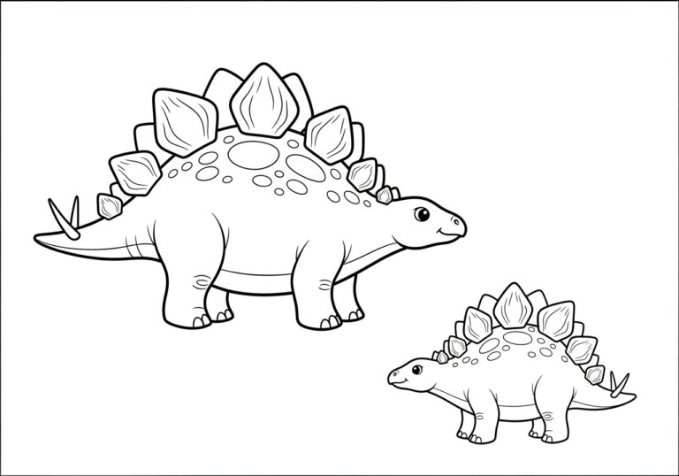 Stegosaurus Image for Colouring