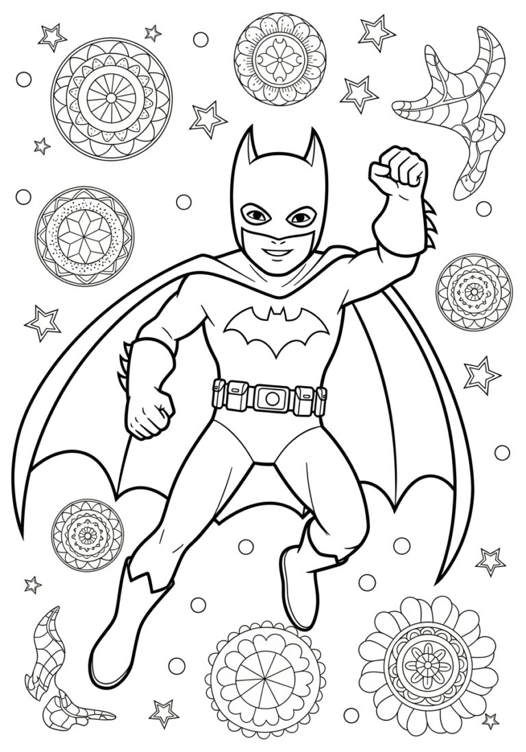 Superhero Costume Bat Coloring Page