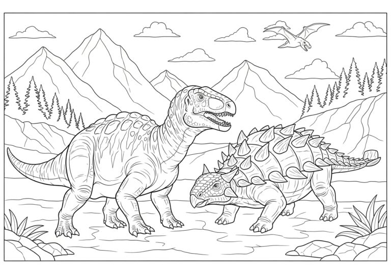 Tarbosaurus Coloring Page to Print Out and Color