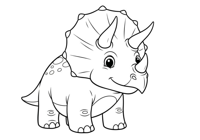 Triceratops Picture to Print Out and Color