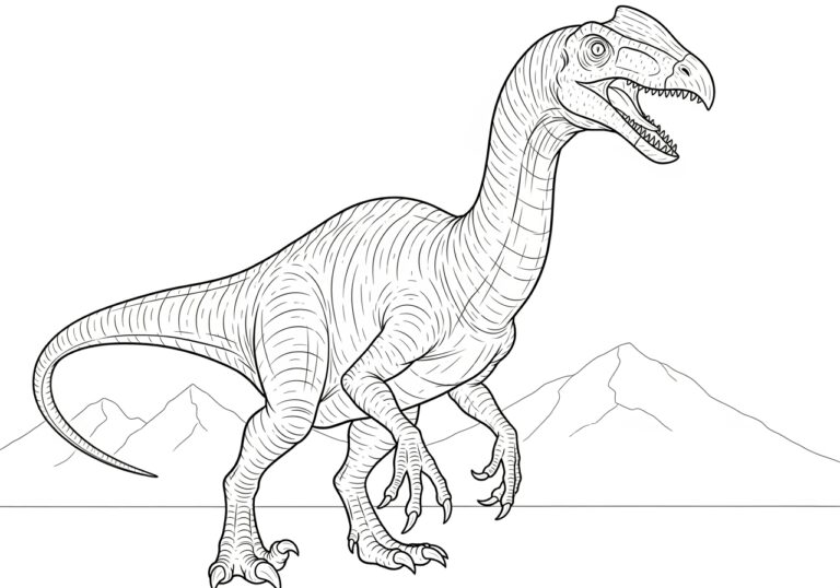 Jurassic World Therizinosaurus Coloring Page