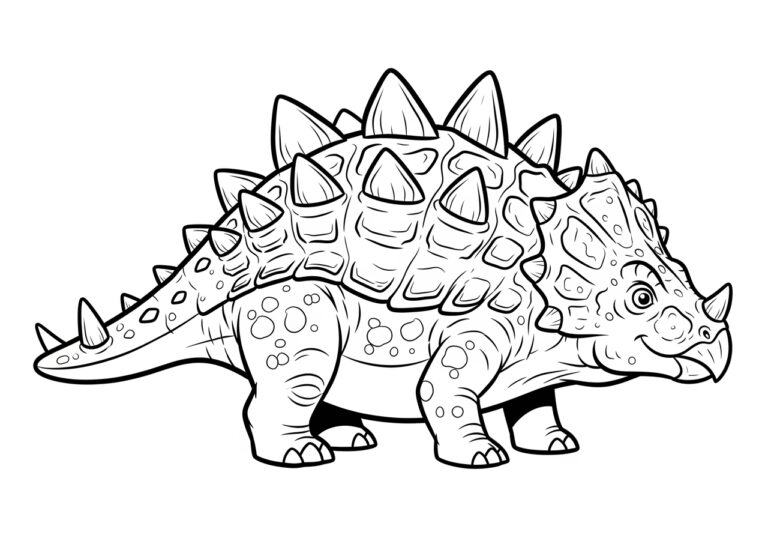 Euoplocephalus Picture to Print Out and Color