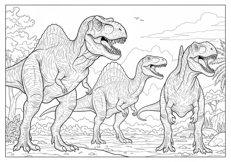 Giant Dinosaur Coloring Page