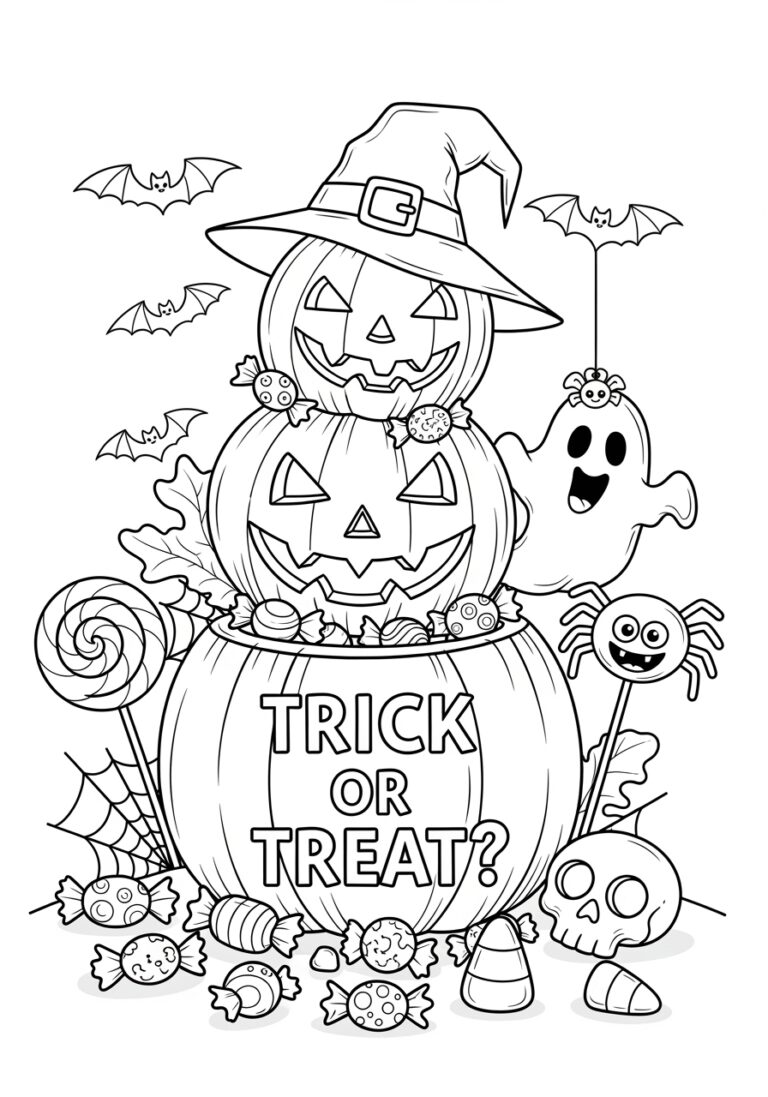Halloween Coloring Decoration Printable