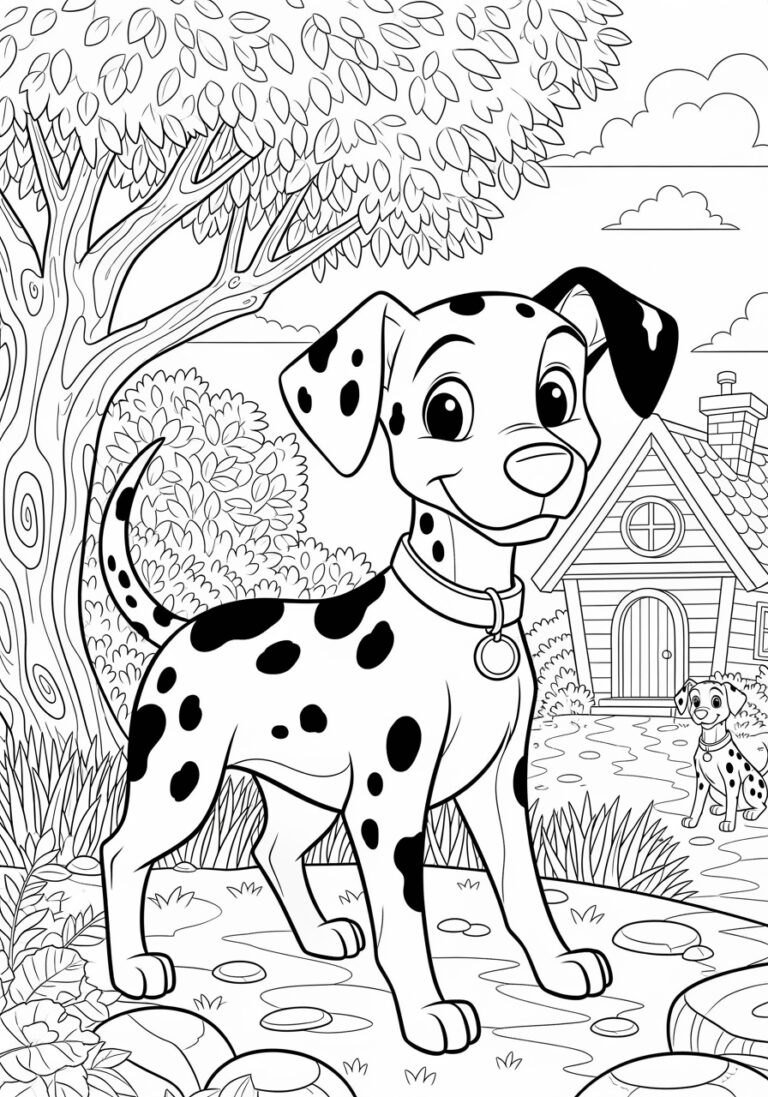 Dalmatian Dog Coloring Page