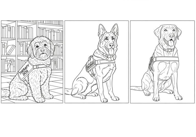 Service Dog Coloring Page