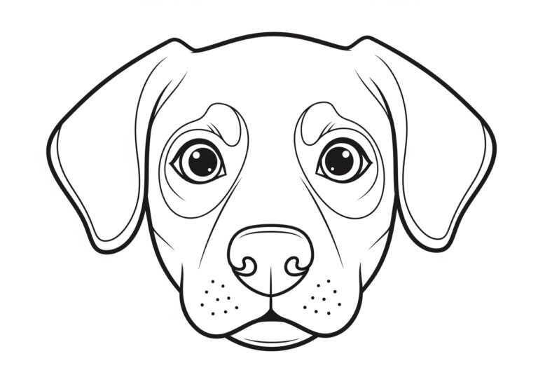 Dog Face Coloring Page