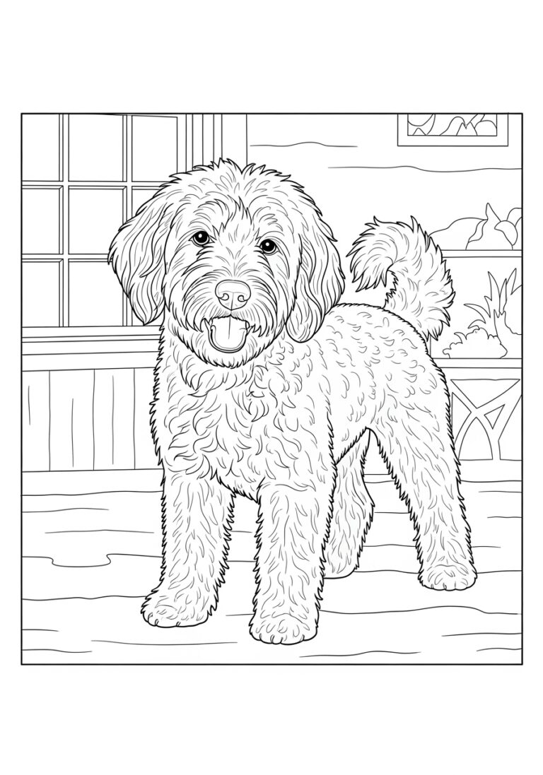 Doodle Dog Coloring Page
