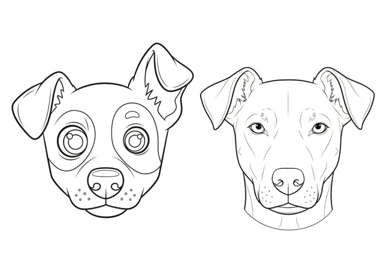 Dog Head Coloring Page