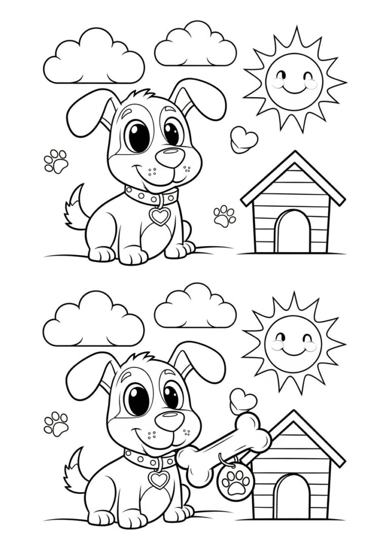 Dog Coloring Template
