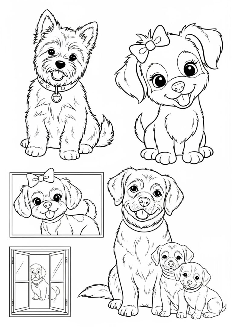 Small Dog Coloring Page