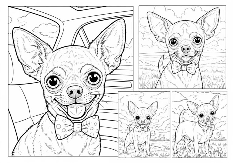 Printable Chihuahua Dog Coloring Page