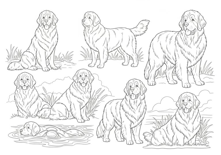Newfoundland Dog Coloring Page
