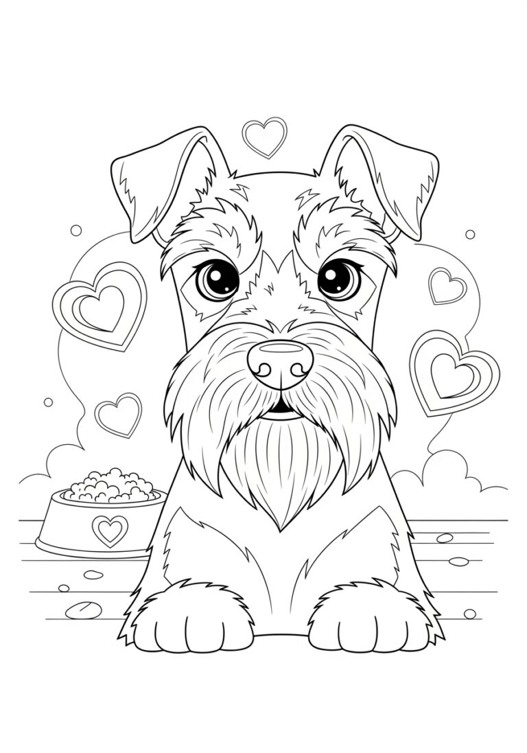 Schnauzer Dog Coloring Page