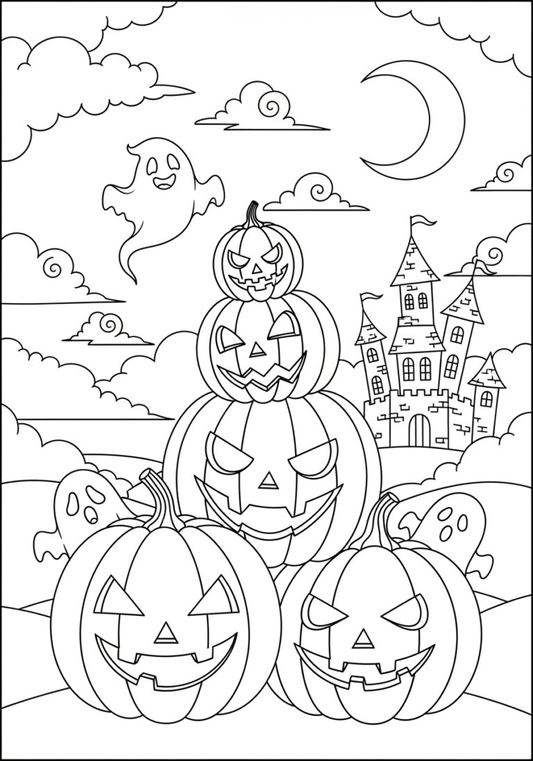 Blank Halloween Coloring Page