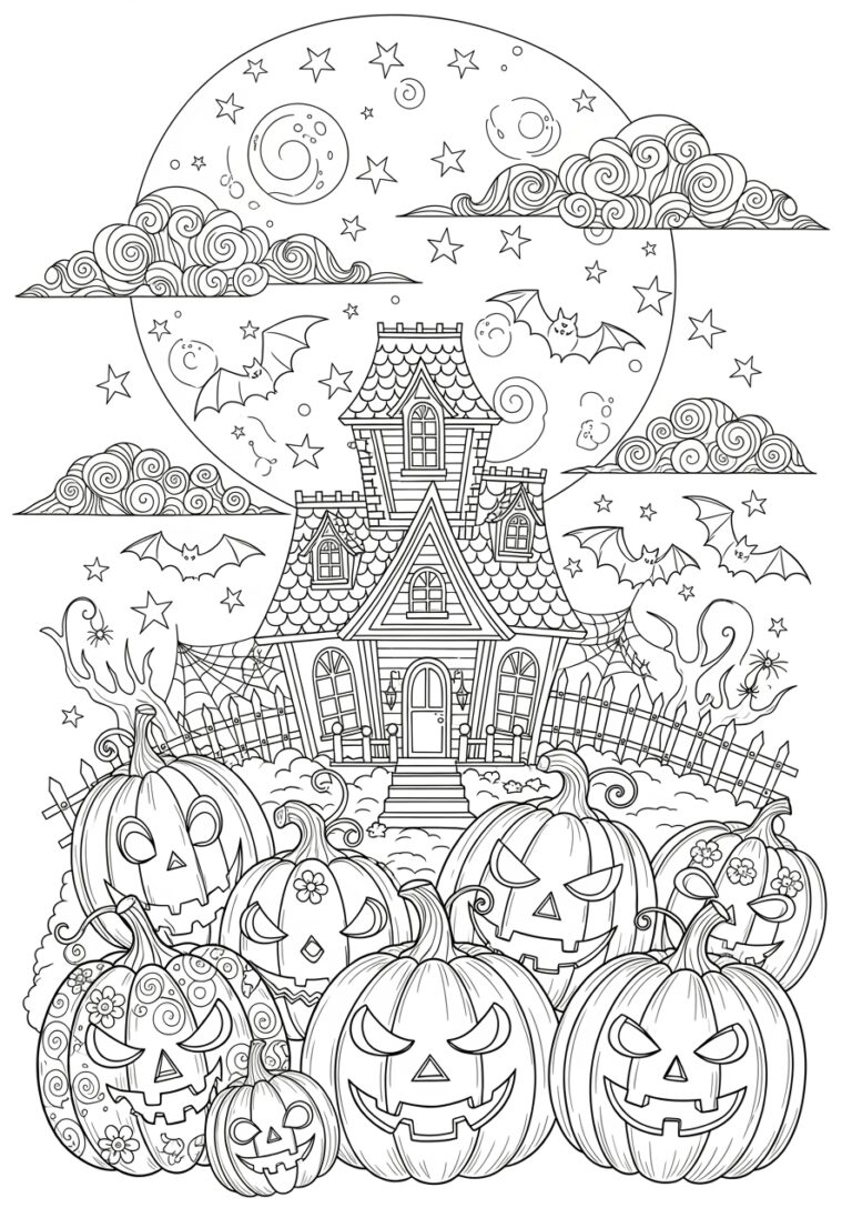 Halloween Coloring Page for 4th Graders
