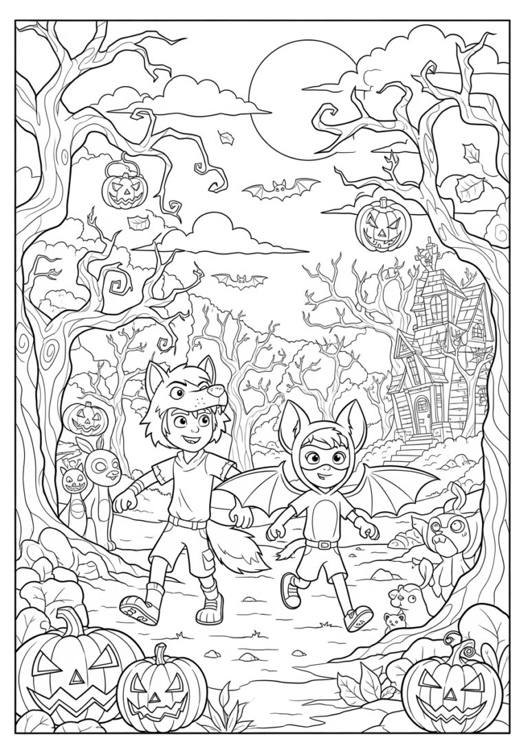 Wild Kratts Halloween Coloring Page