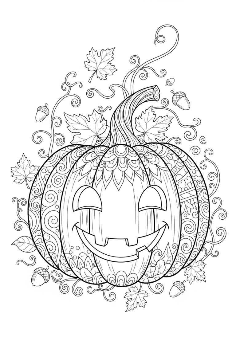 Colorable Pumpkin Printable