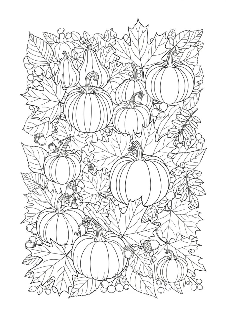 Small Pumpkin Coloring Page to Print Out and Color