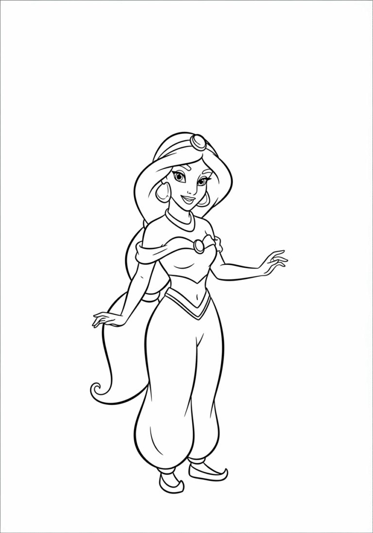 Coloring Page Disney Jasmine