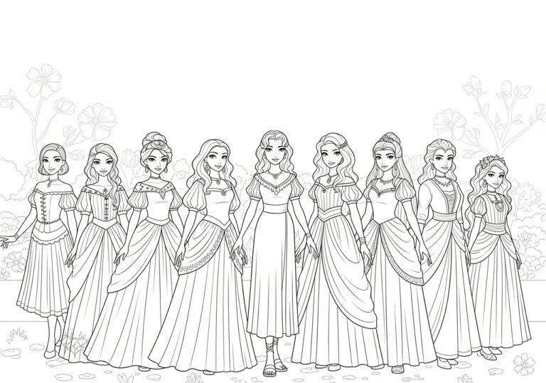 All Princess Coloring Page