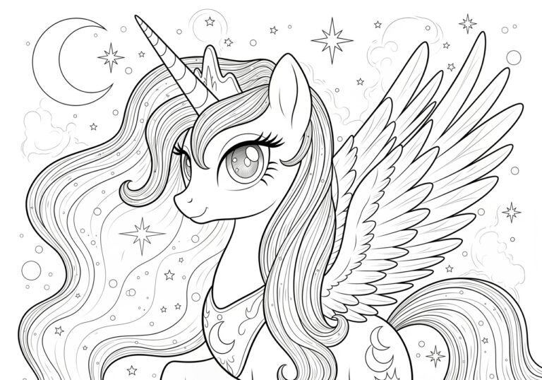 My Little Pony Coloring Page Princess Luna