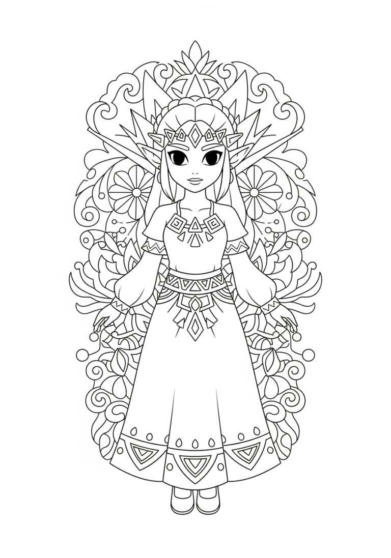 Princess Zelda Coloring Page