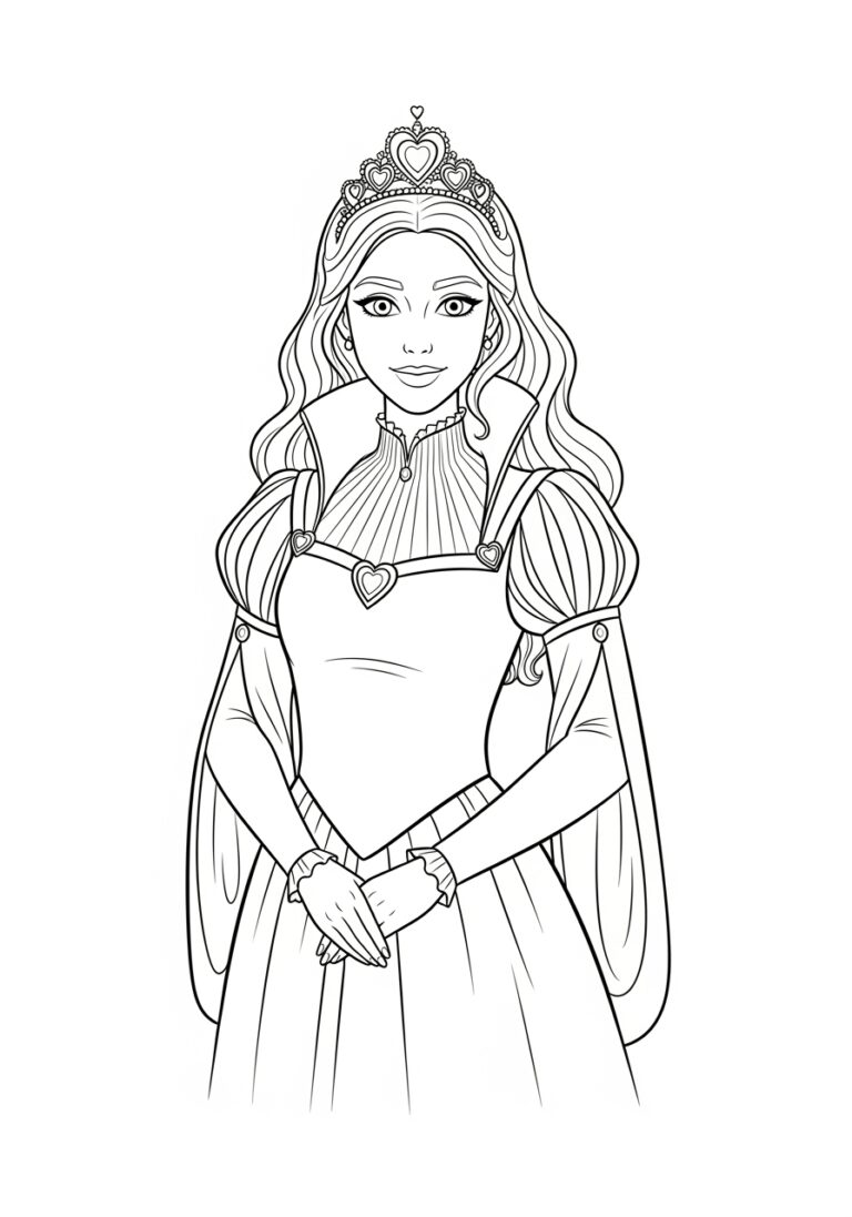 Princess Valentine Coloring Page